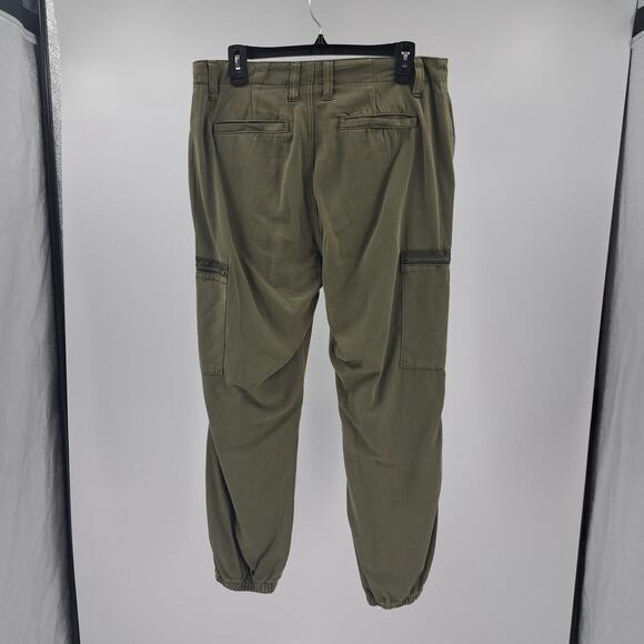 Blank NYC Cargo Pants 29 Twill Zip Pocket Jogger Lost In Translation Olive Green - Picture 9 of 11